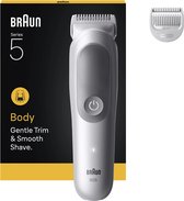 Bol.com Braun Body Groomer Series 5 BG5500 +2 Verzorgingstools - Trim & Scheer Haar - Waterdicht - Grijs aanbieding