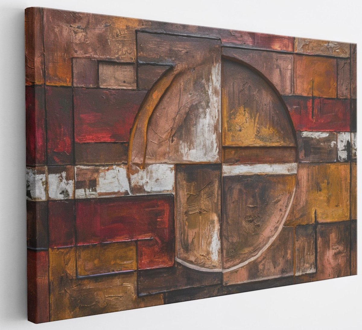 Saammp Canvas Schilderij - Abstract - 30x20 - Foto op canvas - Wanddecoratie - Muurdecoratie Woonkamer - Slaapkamer decoratie - Canvas Print Multicolor