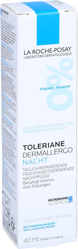La Roche-Posay Toleriane Dermallergo Nachtcrème 40ml voor (zeer) gevoelige huid met neiging tot allergie