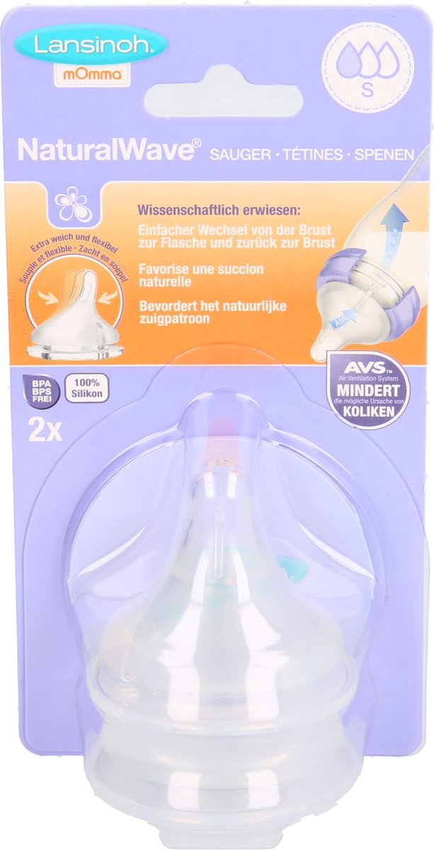 Lansinoh - Speen trage toevoer - Natural Wave - 2 stuks van Lansinoh — afbeelding 3