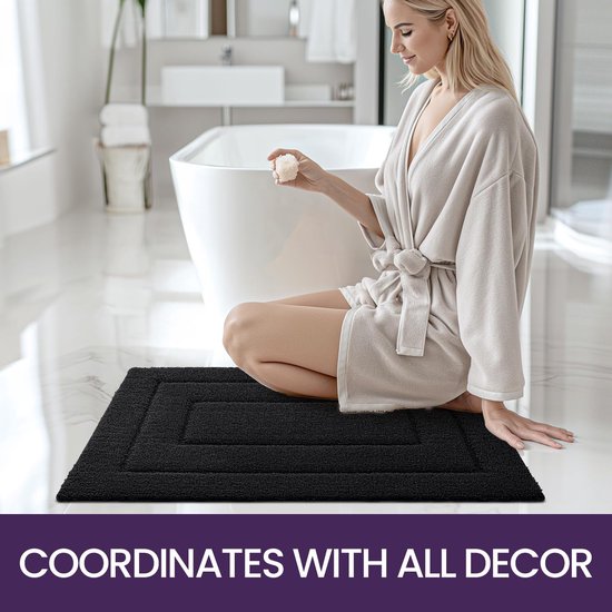 Pianovloermat voor toilet, decoratieve pianotoets-badmat, pluche en waterabsorberend tapijt voor toiletten, antislip design, geeft je badkamer een muzikale touch