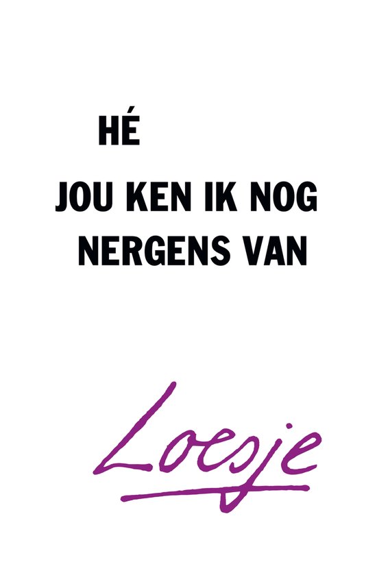 Hé, jou ken ik nog nergens van - cover