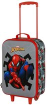 Bol.com Karactermania - Marvel - Spiderman Symbol-Soft 3D Trolley Koffer - Grijs aanbieding