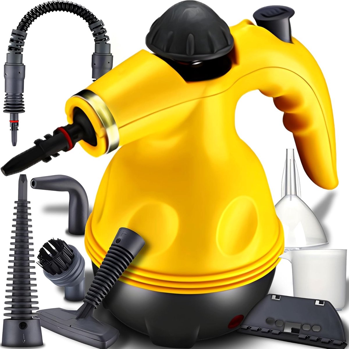 Handmatige stoomreiniger 900 W – 450 ml tank – Voor meubels, vloeren en ramen
