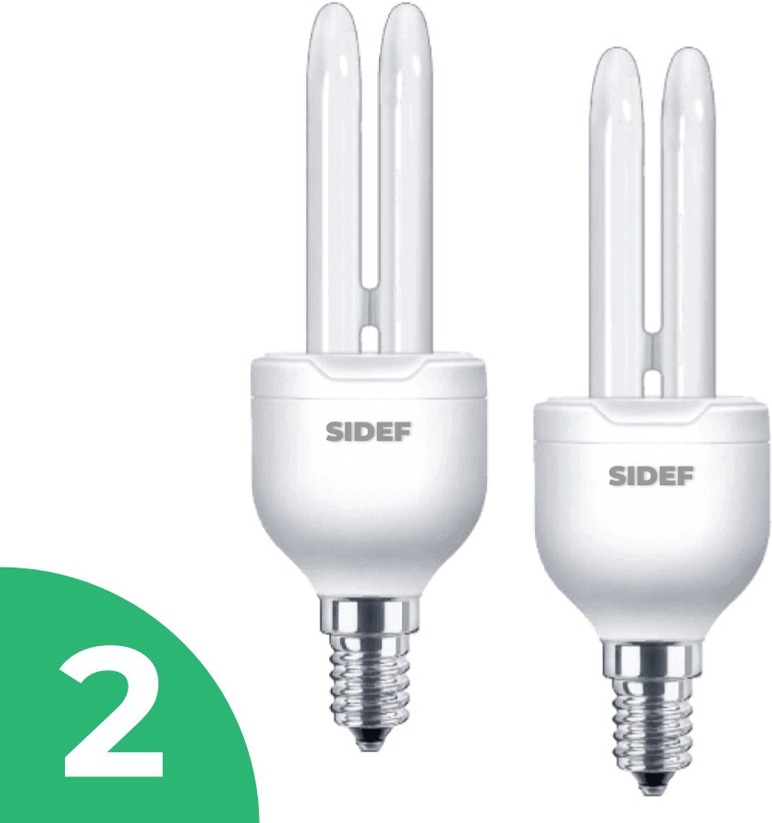 Sidef Stick Spaarlamp E14 - 15W - Daglicht - Niet Dimbaar - 2 stuks