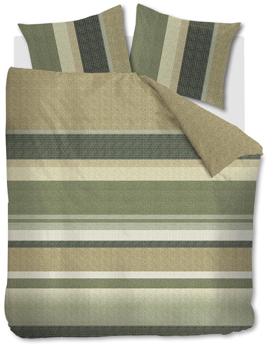 Beddinghouse Jorren dekbedovertrek - Tweepersoons - 200x200/220 - Olijfgroen