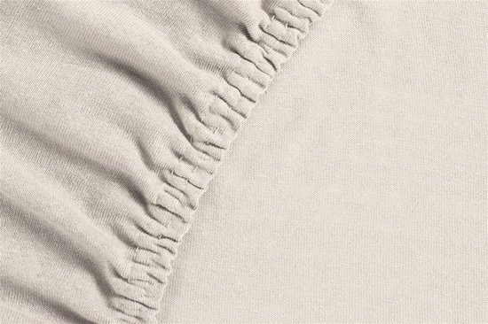 Drap-housse en jersey fendu Ambiante - Lits jumeaux - Sable