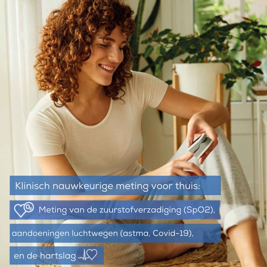 Beurer PO 30 Saturatiemeter - Zuurstofmeter Vinger - Medisch gecertificeerd voor meting Zuurstofverzadiging, Hartslag & Longaandoeningen - Pulse Oximeter, Pijnloos & Klein - Ook bij Sporten op grote Hoogten