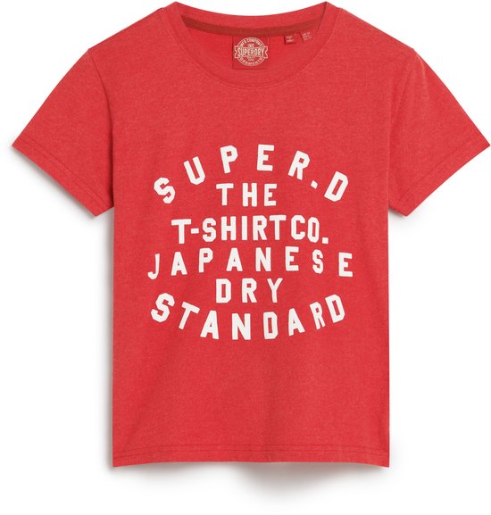 T-shirt ajusté à manches courtes Puff Print Archive Superdry Rouge S Femme