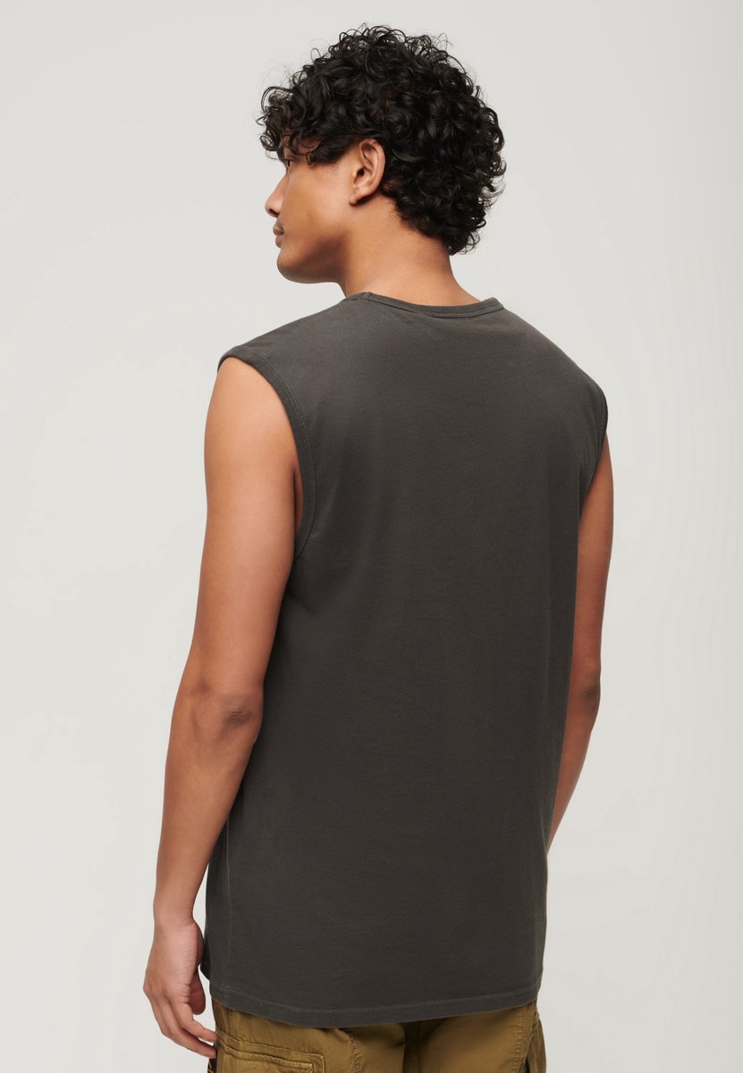 Superdry Tattoo tanktop met grafische print Heren Vesten Zwart