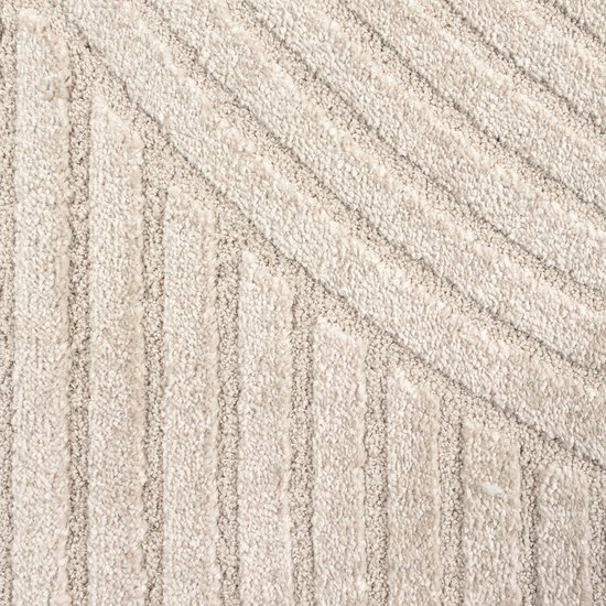 le tapis Everest - tapis moderne à poils courts pour salon et chambre à coucher avec effet haut-bas, effet 3D, haute densité de poils et agréablement doux, Beige, 120 x 170