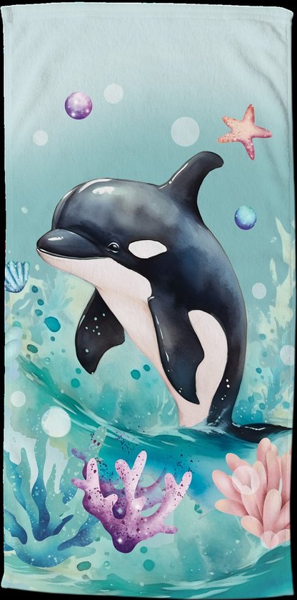 Serviette de plage 75x150 poly velours enfants Good Morning n°33026 menthe - Vert