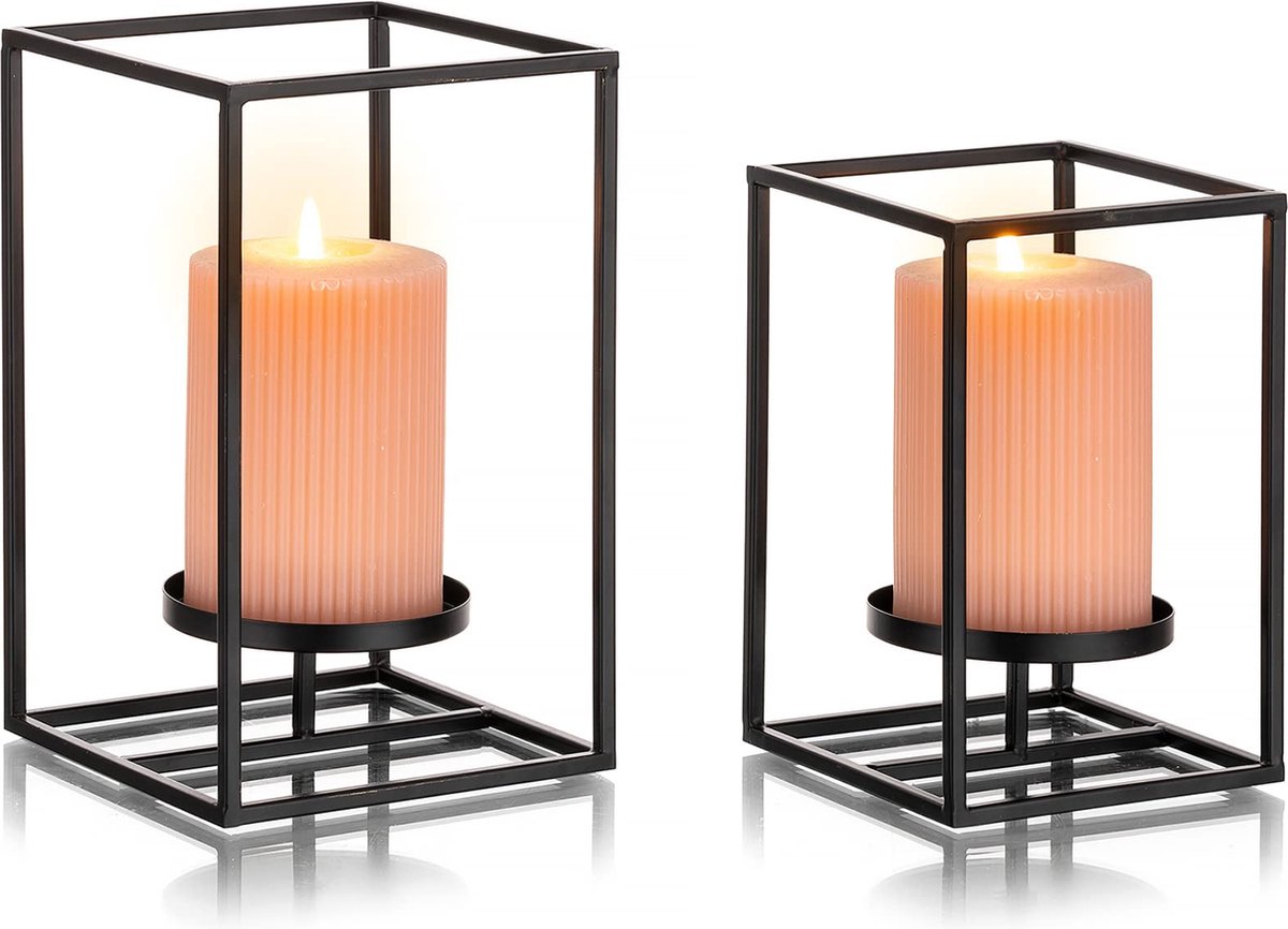 La'Moussawi ® Kunstzinnige Metalen Kandelaar Set voor Stijlvolle Tafeldecoratie