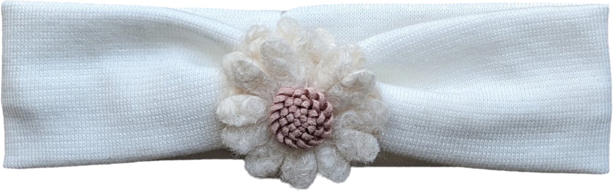 Ootje Kadootje Babyhaarband Vilten Bloem - Ivoor