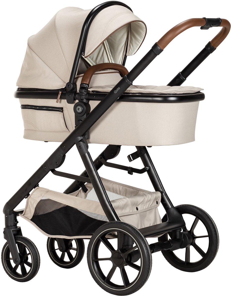 Qute Kinderwagen Q-Journey Taupe - Zwart Frame
