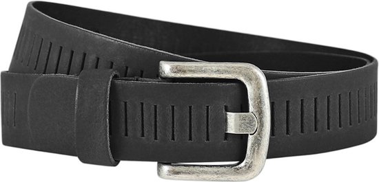 Houtkamp Ceinture de travail perforée en cuir - Riem ergonomique pour pantalon de travail - Vêtements de travail - Riem pour vêtements d'entreprise - Cuir - Zwart - Longueur totale 135 cm / Taille de ceinture 115