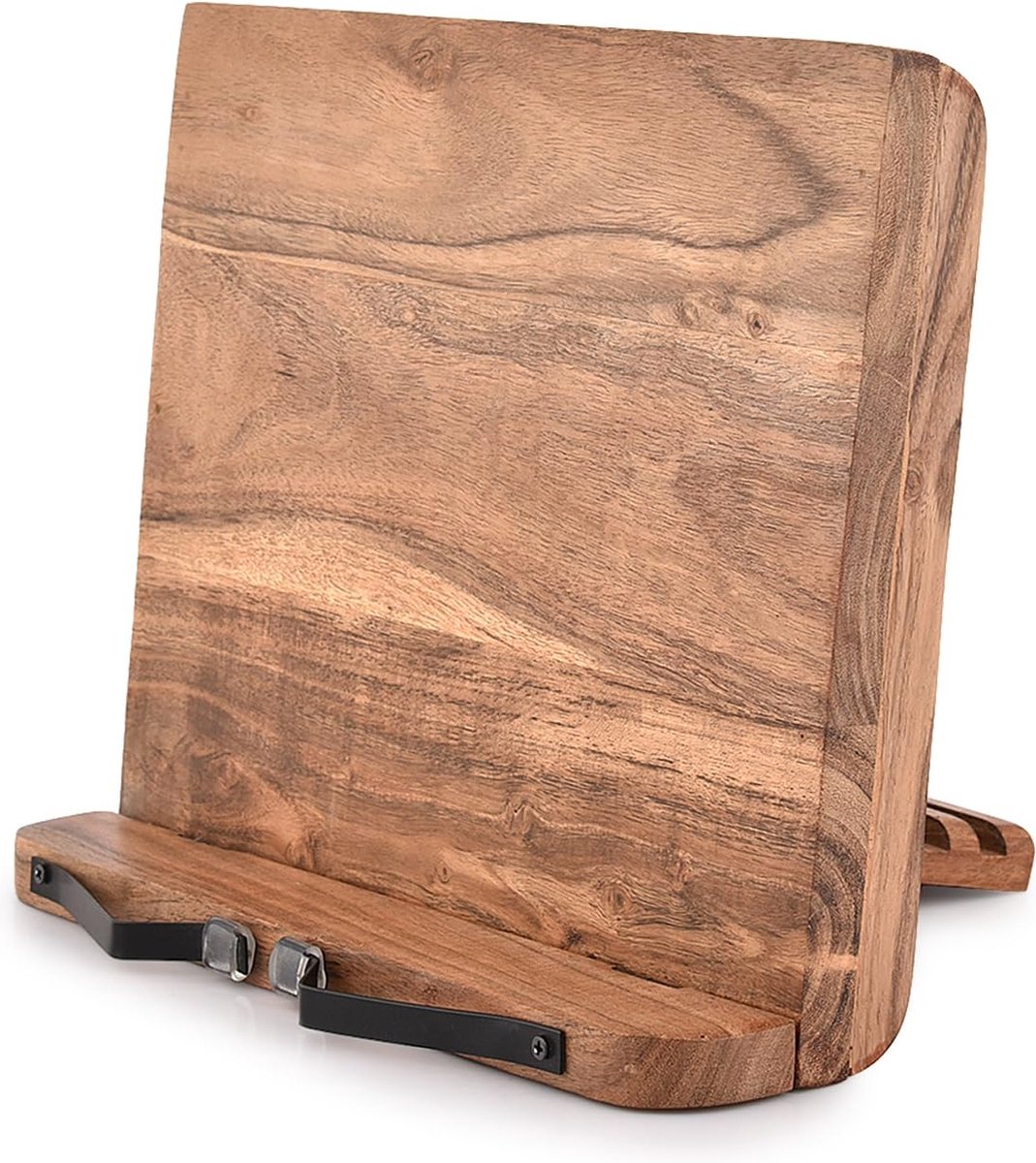 La'Moussawi ® Verstelbare Acacia Houten Leesstandaard voor Boeken en Tablets in Multifunctioneel Design