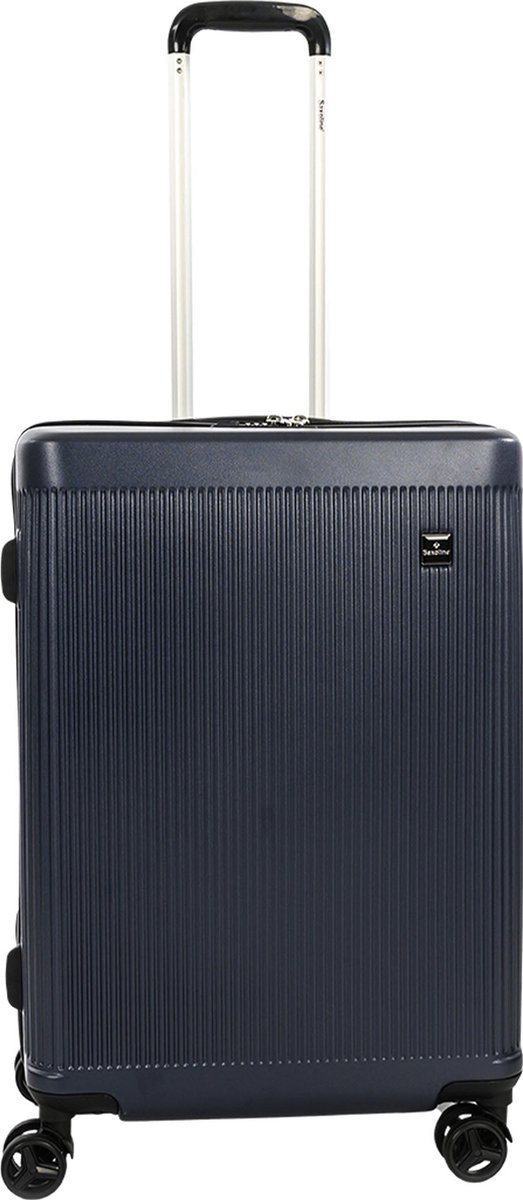 Saxoline Harde Koffer / Trolley / Reiskoffer - 66 cm (Medium) - Algarve Blauw - Marine Blauw / Medium
