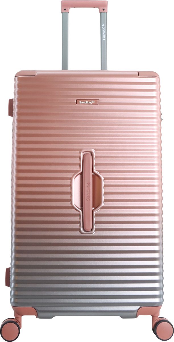 Saxoline Blue – Elite | Trunk Harde Koffer / Trolley / Reiskoffer – Large (131L) – Roze - Roze / Large