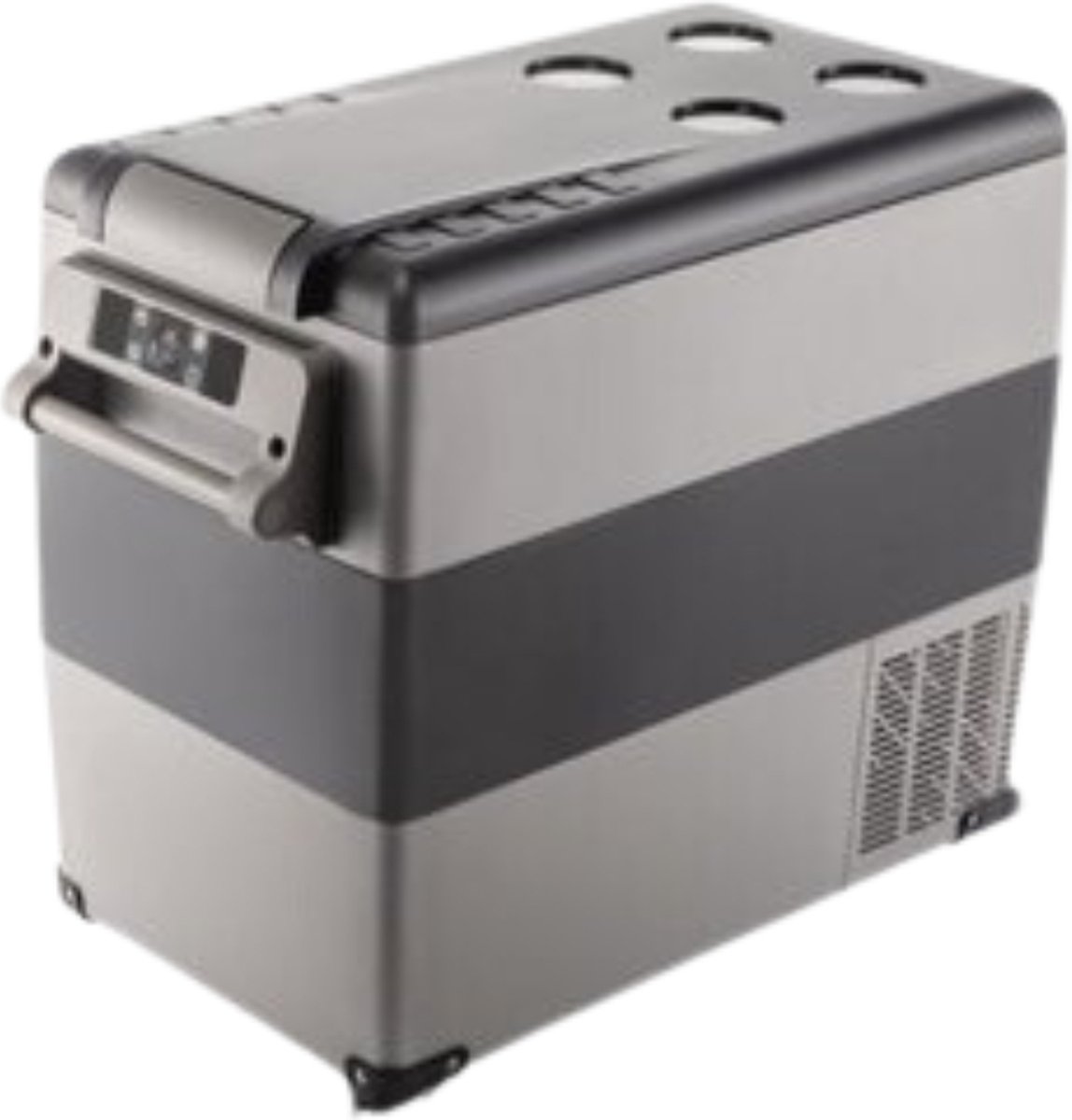 Zwart/Grijs - Met Verlichting - Koelbox - Auto Koelbox - Friggo - Met Display - 55L - Met Wielen
