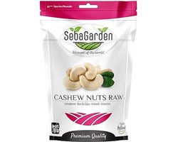 Seba Garden Raw Whole Cashews 1 kg – vers verpakt in een hersluitbare zak – gezond eiwitrijk voedsel, volledig natuurlijk, keto-vriendelijk, veganistisch, glutenvrij