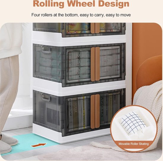 DIMJ Opvouwbare Opbergdozen met doorzichtig venster stoffen opvouwbare opbergmand met handvat, organizer voor kledingkast, kast, planken (34 x 23 x 23 cm, beige DIMJ Opvouwbare Opbergdozen met doorzichtig venster stoffen opvouwbare opbergmand met handvat, organizer voor kledingkast, kast, planken (34 x 23 x 23 cm, beige