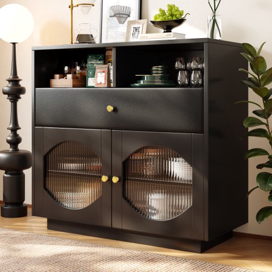 Nancy's Ripon Dressoir - Opbergkast - Sideboard - Keukenkastje - 2 Schuifdeuren - Verstelbare