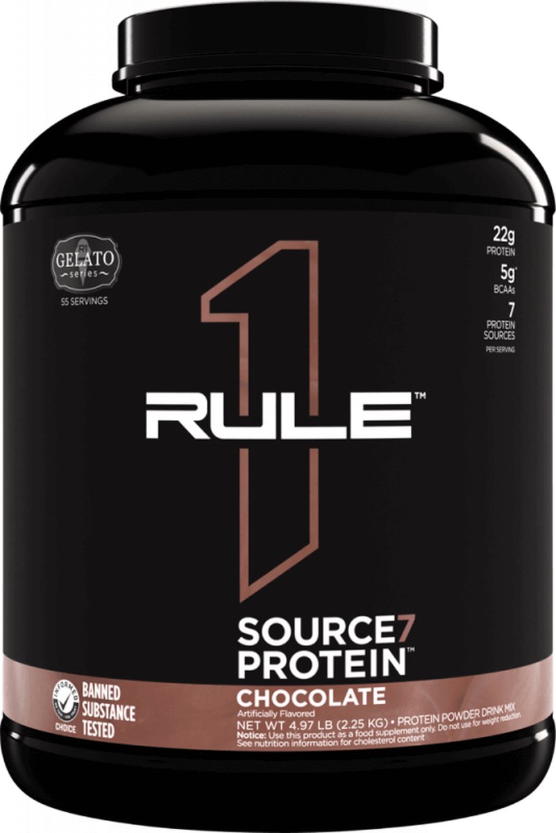 Rule1 R1 Source7 Gelato Protein (4lbs) Milk Chocolate - Eiwitten - Eiwit Mix