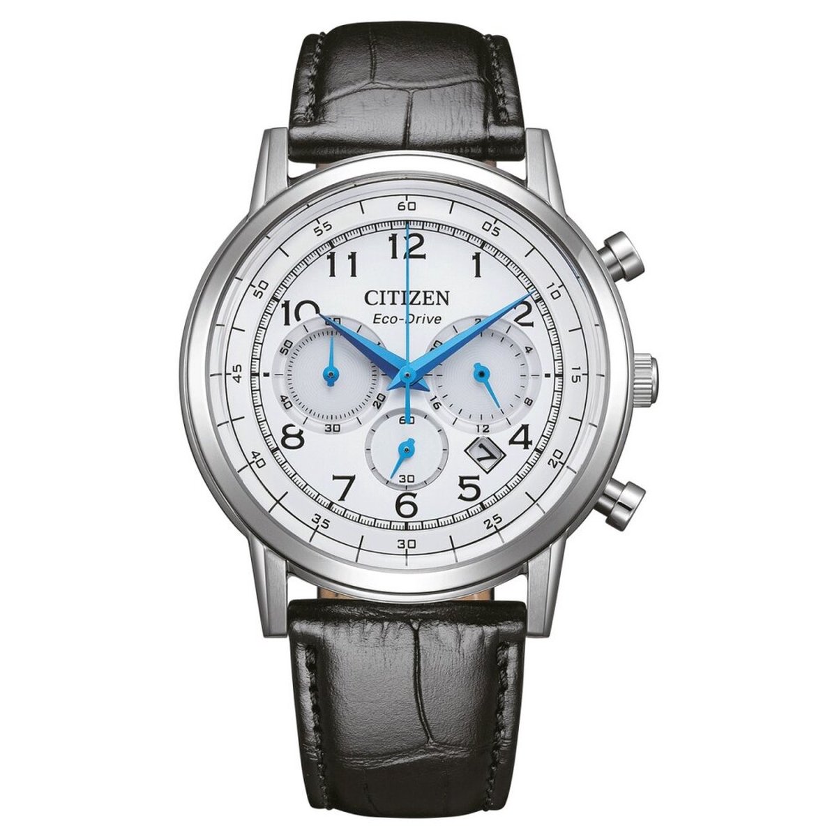 Citizen CA4630-02A Horloge - Leer - Zwart - Ø 42 mm