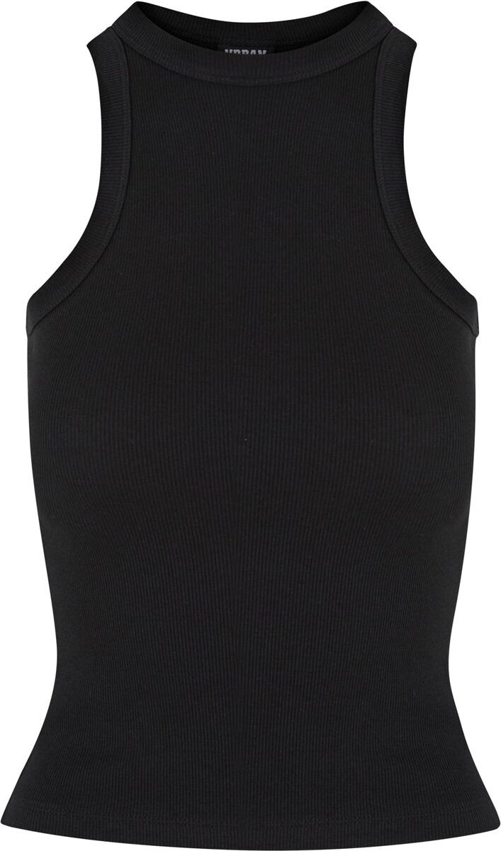 Urban Classics Racer Back Rib Dames Top – L Zwart