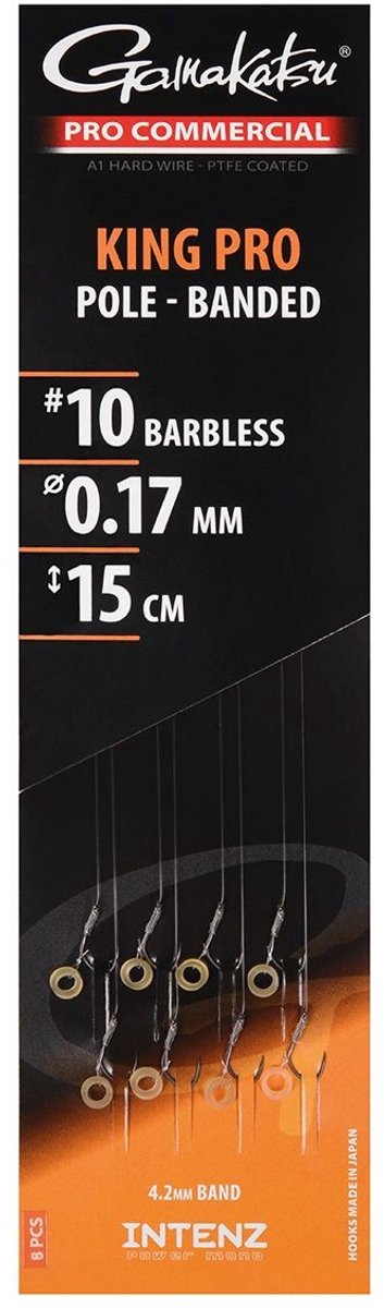 Gamakatsu King Pro Pole Banded Barbless Onderlijnen H14 0.15mm 15cm van Gamakatsu — afbeelding 4
