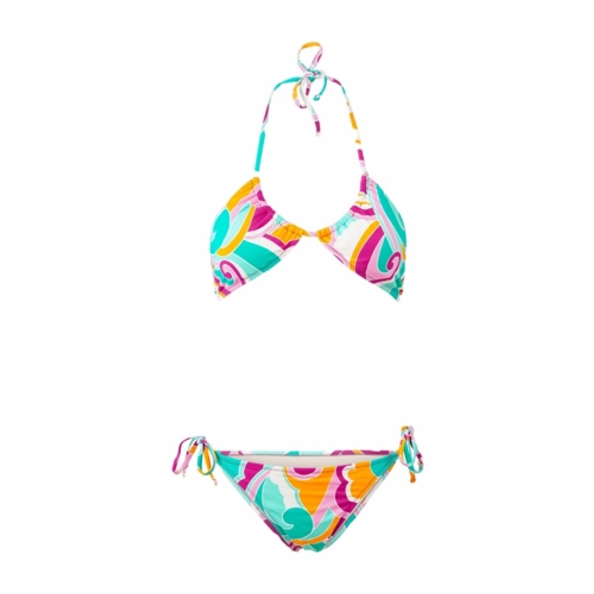 Brunotti Aviva-Swirl Dames Multi-Wearable Triangel Bikini Set – 42 Oranje