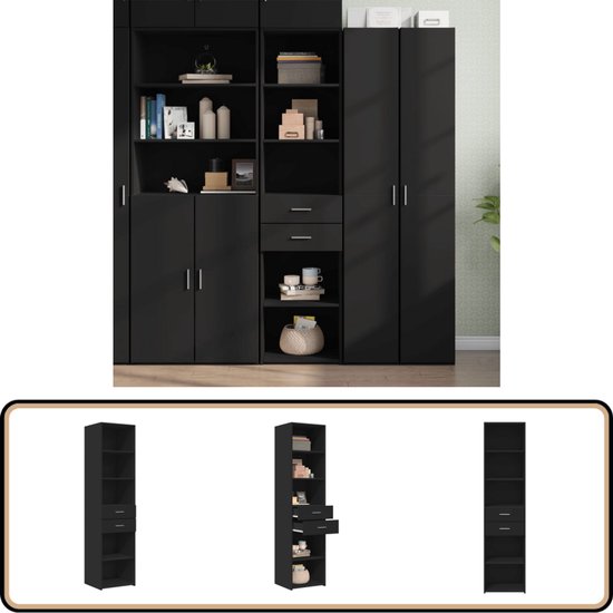 vidaXL Hoge kast 45x42,5x124 cm bewerkt hout sonoma eikenkleurig