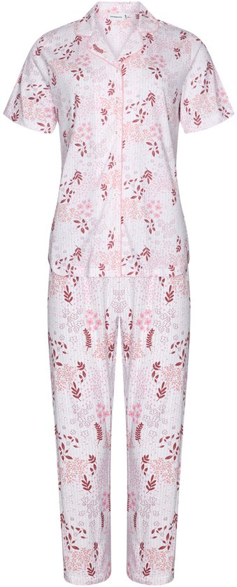 Pastunette Pyjama Coral Breeze - Katoen - Doorknoop - Wit - Maat 36