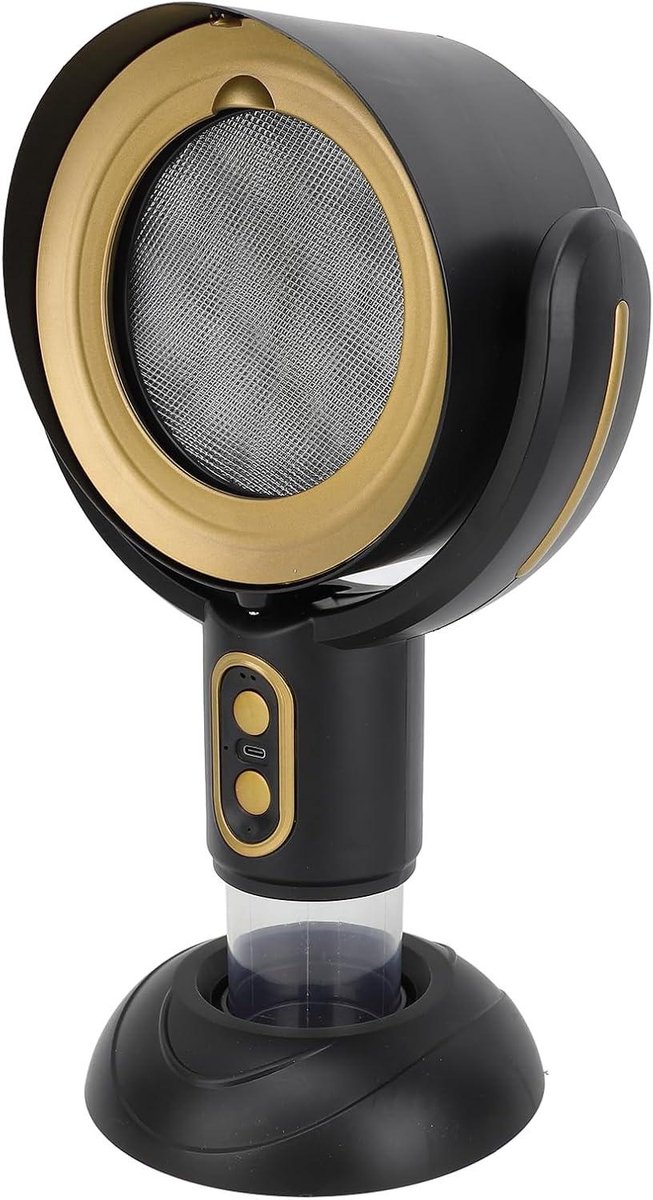 Portable Cooker Hood with Wind Speed and Detachable Filters - Black and Gold