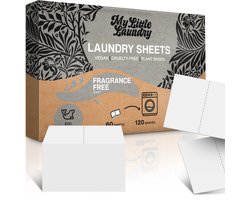 My Little Laundry Wasstrips - 120 Wasbeurten - Ongeparfumeerd - Wasmiddel Wasvellen Wasdoekjes Wasmiddeldoekjes Detergent Sheets Laundry Strips