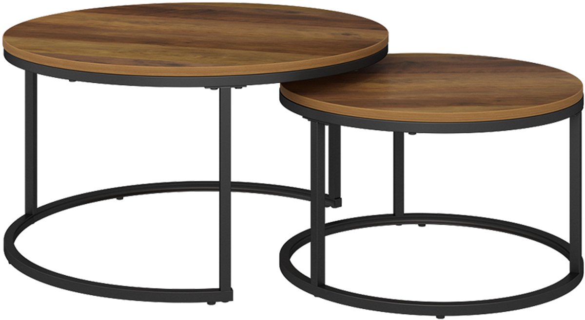 Vicco Montreal Salontafel set – 77 x 40 cm 2 delen Hout
