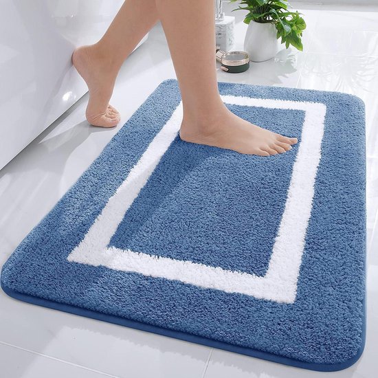 MIULEE Badmat, zachte badmat, antislip, voetmat, badkamermat, slaapkamermat, wollig tapijt, badkamertapijt, douchemat, voor badkamer, woonkamer, slaapkamer, 70 x 120 cm, lila