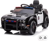 Dodge Charger SRT Politieauto 12V 1 tot 6 jaar – Officieel Gelicentieerd met Sirene & Zwaailichten – Luxe Politiewagen met Lederen Zitje, EVA-Banden & 3-puntsgordel – Zwart