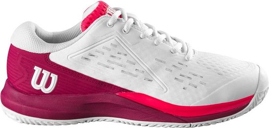 GIRLS' WHITE AND MAGENTA WILSON RUSH PRO ACE WRS330380