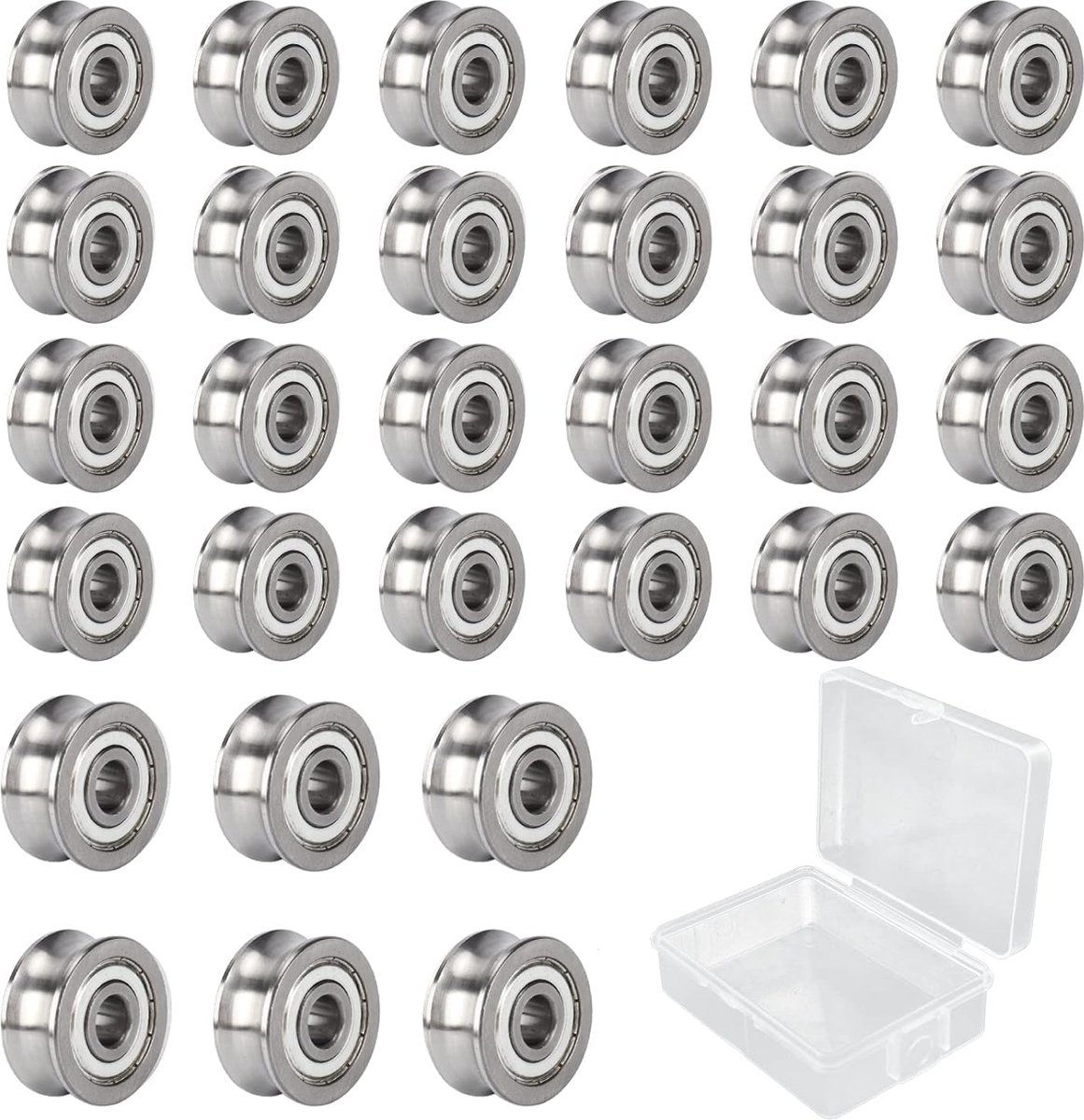 Goodivery ® 30-delige Set U-Groef Kogellagers 4 x 13 x 7 mm met Opbergdoos