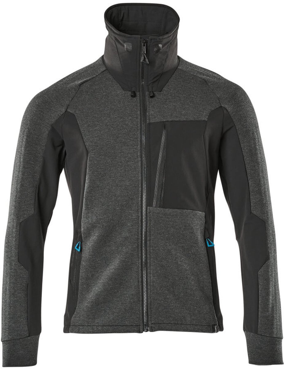 Mascot Advanced Sweatshirt met rits 17484-319 - Zwart - 3XL