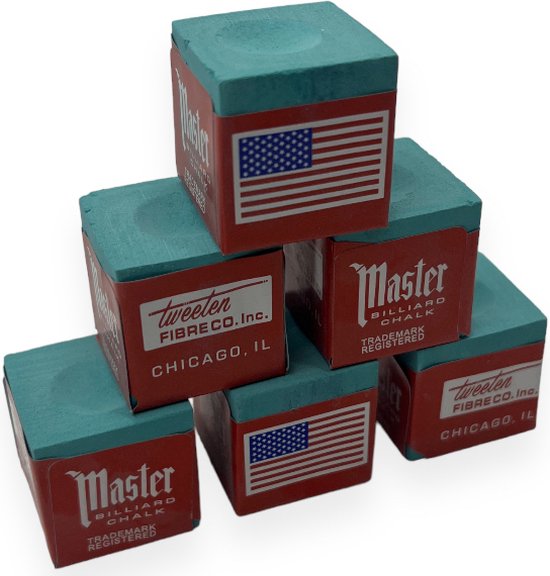 Master Billiard - Craie de billard - 6 pièces - Craie de Billard - Craie de billard - Craie de Pool
