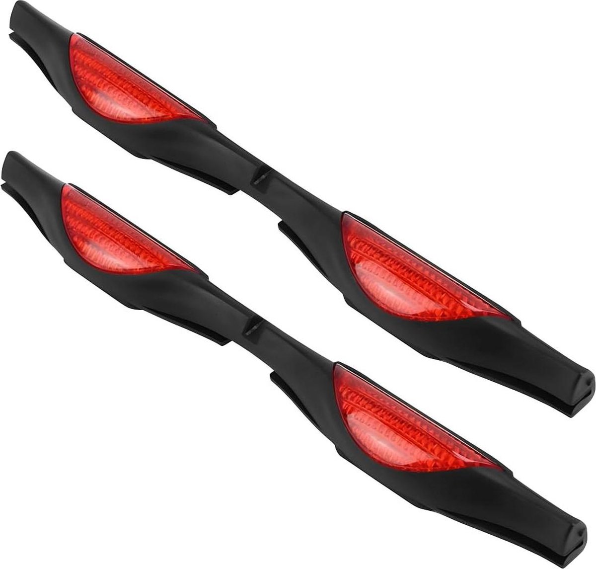 Autobeschermstrips rood clip-on stootbescherming reflectoren autodeuren 2 stuks .