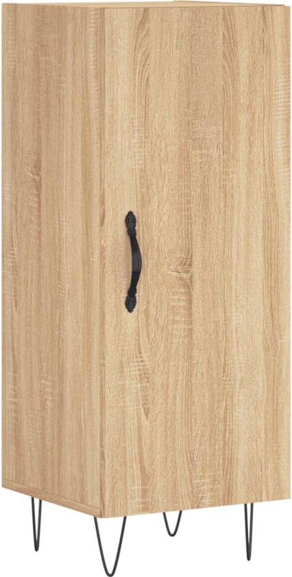 VidaXL Széf Artisan tölgy 34,5 x 34 x 90 cm Műszaki fa és vas