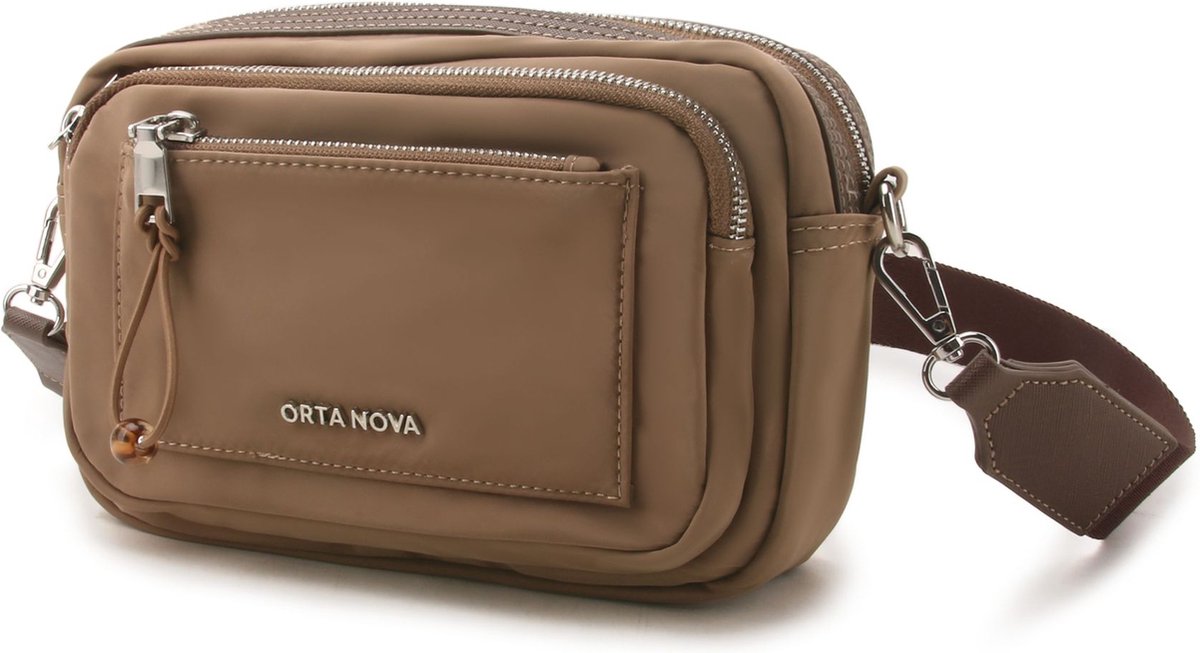 ORTA NOVA Tuscania Crossbody Bag | Taupe Bruin | Dames Schoudertas | Vegan