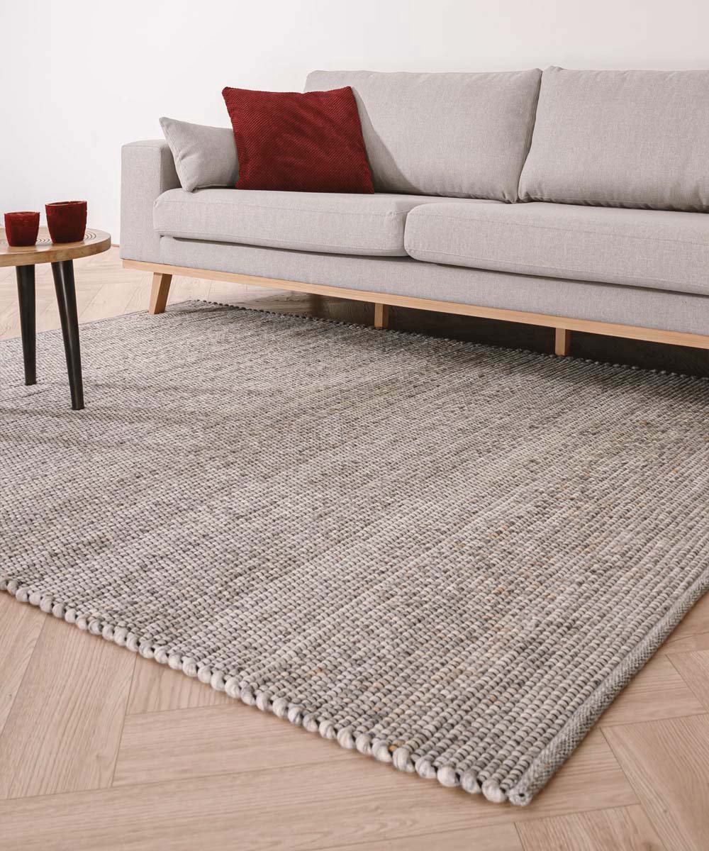 Wollen vloerkleed Lett - lichtgrijs 300x400 cm