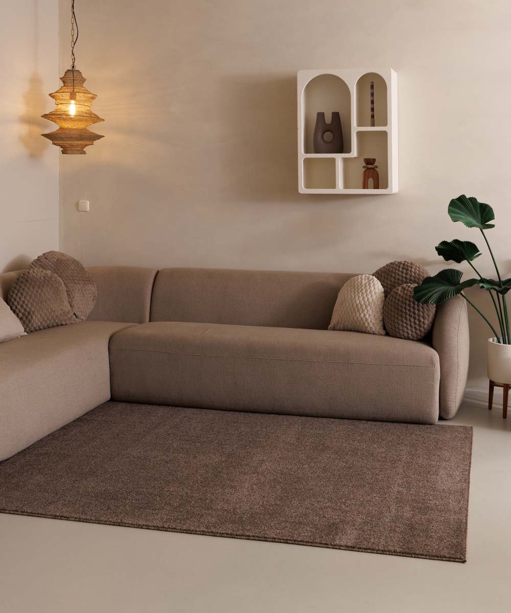Laagpolig vloerkleed - Fine mokka 240x340