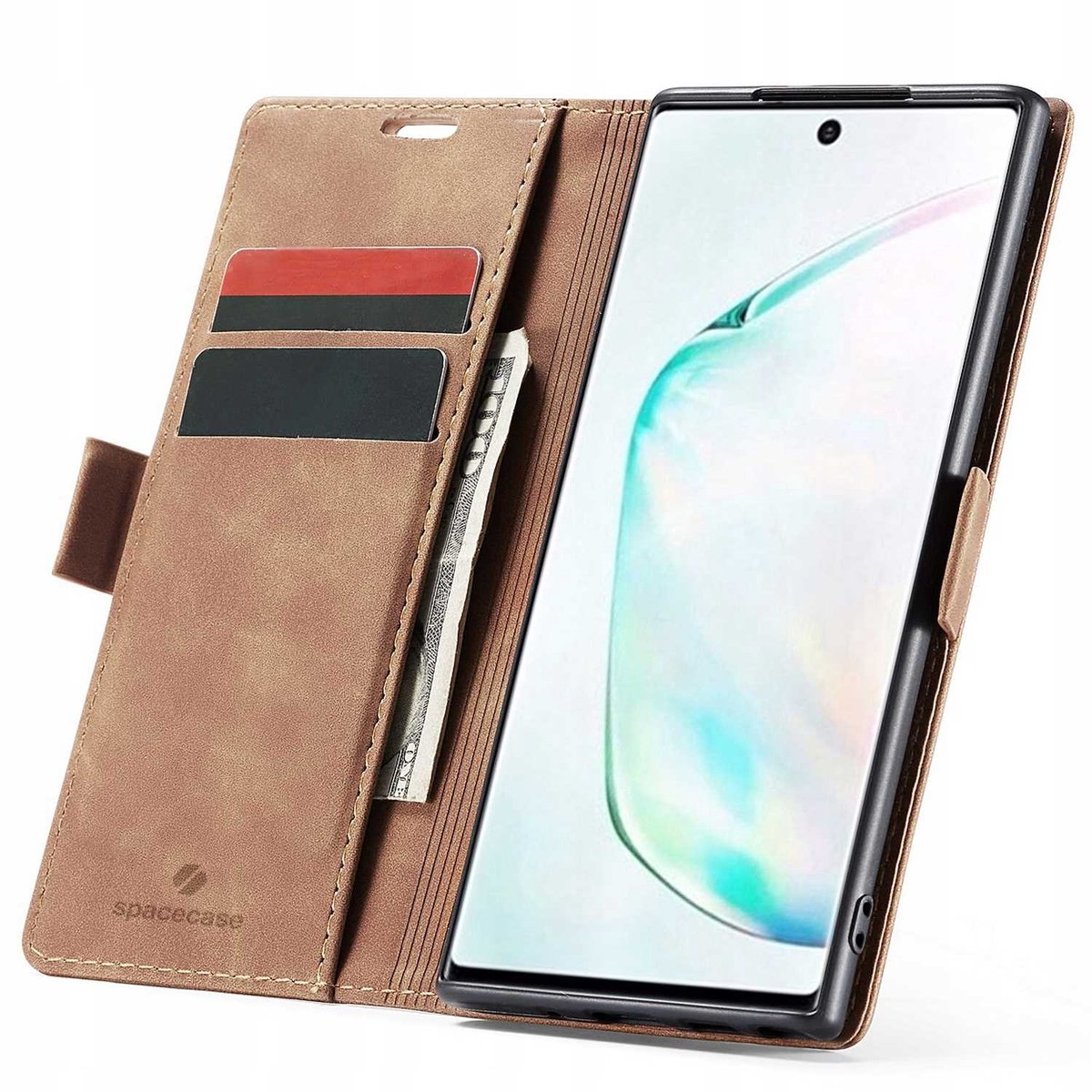 Spacecase Case Galaxy Note 10 Cover Voor Samsung Lichtbruin