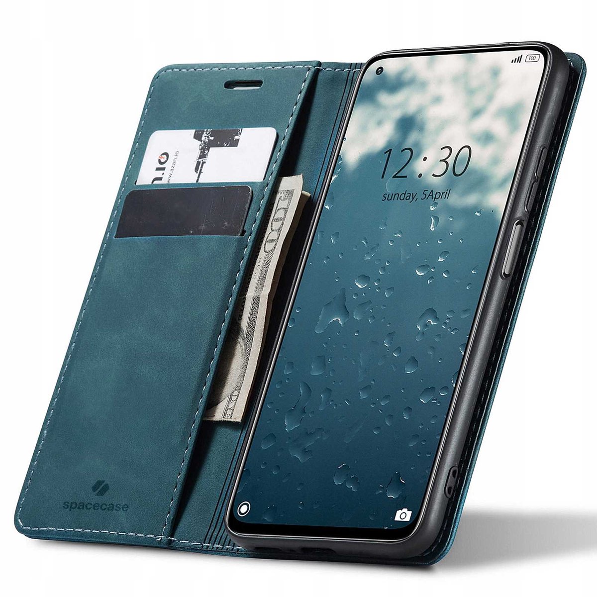 Spacecase Case Wallet Cover Voor Xiaomi Mi 10T 10T Pro Blauw